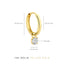 Celeste™ | Gold Stone Hoop Earrings