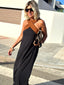 Sierra | Elegant Open-Back Dress with Stylish Crossover Neckline