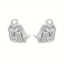 Silver and Gold Two-Tone Hug Earrings