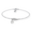 Silver Memorial Bracelet with Angel Wing & Paw Print | Handmade
