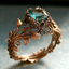 Nature Vine Green Crystal Ring