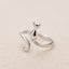 Stainless steel adorable cat ring