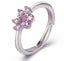 Rose Gold Paw Jewelry Set – 4 Pieces with Zirconia Heart (Ring, Necklace, Earrings, Bracelet)