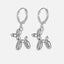 Gold Huggie Earrings with Mini Balloon Dog Charm