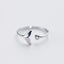 Ring with dolphin tail made of 925 sterling silver and adjustable zirconium dioxide