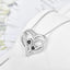 Dog Paw Heart Necklace with Zirconia