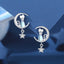 925 Sterling silver Moon & Star Cat Earrings With Zircon