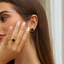 Full moon studs (black)