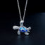 Blue Opal Sea Turtle Necklace