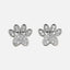 White Zirconia Paw Studs – Heart-Shaped Design