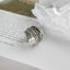 Adjustable silver layée ring