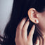 Sterling Silver Cat Pearl Stud Earrings