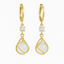 Aurelia™ | Women's White Opal Dangle Gold Earrings