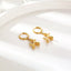 Gold Huggie Earrings with Mini Balloon Dog Charm