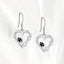 Silver Drop Earrings with Heart & Paw Design