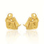 Silver and Gold Two-Tone Hug Earrings