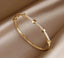 Elegant bright golden bracelet