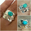 Turquoise wide band ring