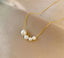 Gold freshwater pearl necklace