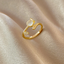 Ring made of tulip crystal in gold