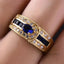 Brilliant Blue Gold Ring