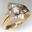 Irregular golden shiny vintage ring