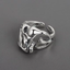 Irregular ring made of gold-plated silver