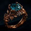 Nature Vine Green Crystal Ring