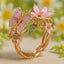 Nature Sparkly Butterfly Zirconia Ring