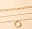 Vintage gold layered chain & pendant necklace